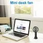 Aluan Super Mini Handheld Ventilator, Kleiner Tragbarer Handventilator mit Entnehmbarer Basis, USB-Akku-betriebener Handventilator mit 3 Geschwindigkeiten für Damen Herren Kinder Indoor Outdoor, Make-up, Reise (Schwarz)