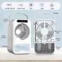 Portable Air Conditioner Fan, 600ML Personal Mini Evaporative Air Cooler with 3 Speeds & 2 Misting, Humidifier Misting Fan with LCD Display, Air Circulator Desk Fan for Home Office Bedroom, White Portable Air Conditioner Fan, 600ML Personal Mini Evaporative Air Cooler with 3 Speeds & 2 Misting, Humidifier Misting Fan with LCD Display, Air Circulator Desk Fan for Home Office Bedroom, White