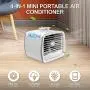 Nafiki Tragbarer Luftkühler, 4-in-1 Persönlicher Mini-Luftkühler, wiederaufladbarer Verdunstungskühler mit 3 Geschwindigkeiten und 7 Farben für kleine Räume, Büro, Outdoor
