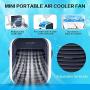 Portable Air Conditioner Fan | LISOPO Rechargeable Evaporative Air Cooler with Humidifier & Filtration Function & 7 Color Night Light | Personal Small Air Conditioner Desk Fan for Home Office Bedroom
