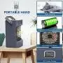 Tragbarer Luftkühler Mini Persönlicher Cooler Ventilator mit 120° Automatischer Oscillation, Wiederaufladbar, 3 Windstärken, 7 Farben Nachtlicht Luftkühler Nebel Luftbefeuchter mit Griff für Büro/Raum/Dorm/Outdoor