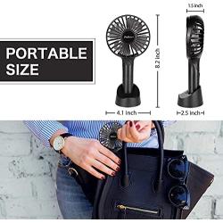 SkyGenius Rechargeable Handheld Fan Battery Operated, Mini Fan USB Powered Small Personal Fan Portable Little Fan for Kids Girls Women Travel Indoor Outdoor