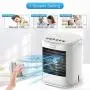 Portable Air Conditioner, Evaporative Air Cooler w/Cooling & Humidifier, Mini Air Conditioner with LED Light 3 Speeds with Colourful Light for Home, Office, Room Portable Air Conditioner, Evaporative Air Cooler w/Cooling & Humidifier, Mini Air Conditioner with LED Light 3 Speeds with Colourful Light for Home, Office, Room