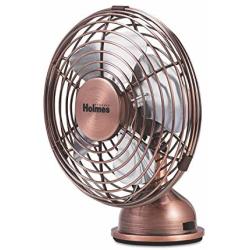 HOLMES Heritage 4-Inch Mini USB Desk Fan, Brushed Copper