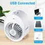 Refroidisseur d'air personnel Mini refroidisseur d'air avec humidificateur et purificateur 3 vitesses réglables avec lumière LED, refroidisseur évaporatif USB avec réservoir d'eau pour petite pièce/bureau/dortoir/chambre. Refroidisseur d'air personnel Mini refroidisseur d'air avec humidificateur et purificateur 3 vitesses réglables avec lumière LED, refroidisseur évaporatif USB avec réservoir d'eau pour petite pièce/bureau/dortoir/chambre.
