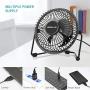 OPOLAR F401 Mini USB Table Desk Personal Fan (Metal Design, Quiet Operation 3.9 USB Cable, High Compatibility), Black