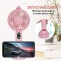 Mini Handheld Fan, Hand Held Misting Fan Portable Fan Double Nozzle Sprayer Fan 3 Speeds USB Rechargeable Facial Steamer Spray Cooling Fan Personal Fan with Cell Phone Holder for Travel Office