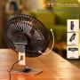 OPOLAR 6 USB Desk Fan, More Quiet and Powerful, Small Office Desktop Table Fan, Mini Room Air Circulator, Personal Portable Fan, 4 Speeds, 90° Tilt Angle, 5 ft Cord, Bronze Base, 2021 Model