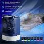 Evaporative Air Cooler,Personal Mini Air Cooler with Remote & Battery,Portable AC Air Conditioner Fan (Blue Dark)