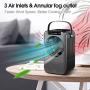 HAUEA Personal Air Cooler Portable Air Conditioning Fan, 3 in 1 Mini Evaporative Cooler with 7 Colors Night Light and 2H/4H Timer, 3 Wind Speeds Mini Air Conditioner, Perfect for Home Office Bedroom