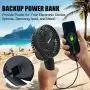 Portable Stroller Fan, Use As Power Bank, 55H 12000mAh Battery Operated Fan Flexible Tripod Baby Car Seat Fan, Personal Mini Handheld/Desk/Small Clip On Fans For Stroller, Carseat, Beach, Bed, Camping