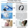 HLNIAO Portable Neck Fan, Bladeless Hanging Neck Fan, USB Rechargeable Personal Mini Fan, Neck cooler with 3 Speed Wind for Women and Men, Fashion Neck Air Conditioner for Sports Outdoor Indoor White