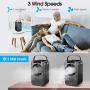 HAUEA Personal Air Cooler Portable Air Conditioning Fan, 3 in 1 Mini Evaporative Cooler with 7 Colors Night Light and 2H/4H Timer, 3 Wind Speeds Mini Air Conditioner, Perfect for Home Office Bedroom