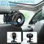 Tragbarer Mini-Ventilator YND mit Clip, Kleiner Kinderwagen-Ventilator, USB-betriebener Ventilator mit LED-Licht, Persönlicher Ventilator mit 3 Geschwindigkeitsstufen, Schreibtischventilator für Camping, Bett, Zelt, Büro, Outdoor und Reisen.