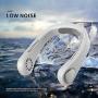 Neck Fan Rechargeable Fan Portable Foldable 3-Speed Adjustable USB Mini Fan Wearable Personal Fan for Outdoor/ Home/ Office (WHITE)