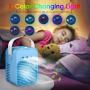 Portable Air Cooler, Mini Air Conditioner, 4 in 1 Personal Evaporative Cooler, Humidifier, Purifier with 7 Colors LED Light, 3 Speed Desktop Cooling Fan for Home, Room, Office