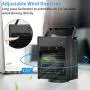 Ventilateur d’air portable, refroidisseur personnel de bureau, mini refroidisseur évaporatif avec poignée, oscillation automatique de 120°, 3 vitesses réglables, batterie rechargeable 4000mAh (Noir) Ventilateur d’air portable, refroidisseur personnel de bureau, mini refroidisseur évaporatif avec poignée, oscillation automatique de 120°, 3 vitesses réglables, batterie rechargeable 4000mAh (Noir)