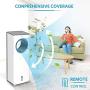 Evaporative Air Cooler-3-in-1 Portable Air Cooling Fan, Instant Cool & Humidify with 3 Speeds, No Noise Tower Fan, No Dust, 3 Modes, 8H Timer, Bladeless Fan for Large Room Office