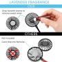 AngLink Hanging Personal Portable Neck Fan, Hands Free Rechargeable Mini USB Battery Operated Fan with 3 Speed, 360° Free Rotation, 7 Colors of LED Light for Home Office Pets Indoor Outdoor, Black