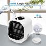 Portable Air Conditioner, Evaporative Personal Air Cooler Desk Fan, Rechargeable Mini AC with 3 Speeds, LED Light, Small Humidifier Fan for Home Office Bedroom Travel