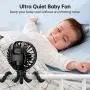 Vent Mini Portable, 2021 GUSGU Stroller Fan avec Trépied Flexible, 3 Vitesse Ventilateur de Bureau Rechargeable avec Batterie, Petit Ventilateur pour Chambre, Extérieur, Camping, etc. Vent Mini Portable, 2021 GUSGU Stroller Fan avec Trépied Flexible, 3 Vitesse Ventilateur de Bureau Rechargeable avec Batterie, Petit Ventilateur pour Chambre, Extérieur, Camping, etc.