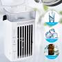 Ventilateur de Bureau Portable Ultime pour Rafraîchir l'Air et l'Humidifier - Mini Ventilateur Personnel pour Espace, Bureau, Étudiant, Ultra-Silencieux avec Purificateur d'Air et Lumières LED 7 Couleurs (Poignée Incluse) Ventilateur de Bureau Portable Ultime pour Rafraîchir l'Air et l'Humidifier - Mini Ventilateur Personnel pour Espace, Bureau, Étudiant, Ultra-Silencieux avec Purificateur d'Air et Lumières LED 7 Couleurs (Poignée Incluse)