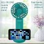 Fortyone Handheld small fan,Portable Handheld Fan,Rechargeable Handheld Personal Fan Small Hand Held Battery Fan, Mini Personal Fan Rechargeable Portable Travel Fan 3 Settings[Dark green]