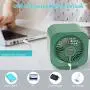 Climatiseur Portable, Zeato 3 en 1 Mini Rafraîchisseur d'Air Personnel, Ventilateur USB Rechargeable 2000 mAh avec Brumeur et Humidificateur, Petit Rafraîchisseur Evaporatif pour Espace Réduit, Ajustable 3 Vitesse pour Maison, Bureau, Pièce, Camping - Ver
