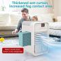 SENNILOX Portable AC Air Conditioner Fan, Personal Air Cooler, Mini Evaporative Humidifier Desk Fan with 120° Wide Angle Swing Head & Temperature Display for Home, Office, and Bedroom