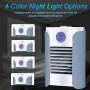 Portable Air Conditioner, Personal Air Cooler, Mini Air Conditioner with 2 Fan Speeds, 4 Colors LED Lights, Personal Air Conditioner for Small Room/Office/Dorm/Bedroom (Silver/plug-in version)