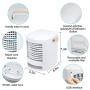 Portable Air Conditioner Fan,7.4 Inch Rechargeable USB Portable Mini Cooling Fan, Personal Evaporative Air Conditioner Fan with 7 Colors LED Light,3 Speeds Air Humidifier Fan for Room Home Office