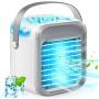 Portable Bedroom Air Conditioner,Cooling Fan, 3 Speed 7 Colors with Handle Personal Air Conditioner Cooler, Rechargeable Silent Evaporative Suitable for Home Room Office and Car