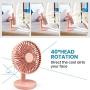 Desk Fan, Small USB Fan, Mini Personal Fan, Portable Table Fan, Adjustable Fan Speeds, Powerful Airflow, Rechargeable, Easy to Store, Low Noise for Office Travel Camping Home
