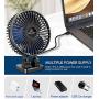 JZCreater USB Desk Fan, 3 Speeds Desktop Table Cooling Fan in Single Button , Head Rotation Strong Wind, Quiet Mini USB Personal Fan for Home Desktop Office Table，Black