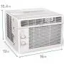 Climatiseur Mural Fenêtre hOmeLabs 5000 BTU – 7 Vitesse, Contrôle Mécanique, Petit, Silencieux, 2 Modes Frais et Ventilateur, avec Kit de Installation et Protège-Plages Lavable.