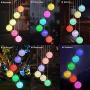 Jeopace Solar Wind Chimes,Crystal Ball Wind Chimes for Decoration Outdoor Indoor,Waterproof Wind Chime for Home/Party/Yard/Garden Decoration,Gifts for Mom,Wife, Grandma,Christmas(Crystal Ball)
