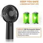 Mini Handheld Fan, Makeup Eyelash Fan with USB Rechargeable Battery, 3 Speed Personal Fan with 6-15 Hours Working Time for Outdoor Activities, Summer Gifts for Men Women