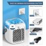 Portable Air Conditioner, Anti-Leak Personal Mini Air Conditioner Fan, Rechargeable USB Evaporative Air Cooler With 3-Speed Mode LED Light,Desktop Quiet Swamp Cooler Humidifier for Room/Office/Camping