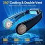 TORRAS Coolify Tragbarer Luftkühler Nacken-Ventilator, Handfrei, Blattloser Halbleiter-Ventilator, 4000 mAh Wiederaufladbarer Mini USB-Ventilator für Outdoor/Zuhause/Büro, 3 Geschwindigkeiten, Brilliant Black
