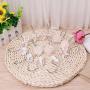 YUKUNTANG Shower Curtain Hooks, 12 Pcs Seashell Anti Rust Decorative Resin Shower Curtain Rings Hooks for Bathroom Bedroom Baby Room Decor
