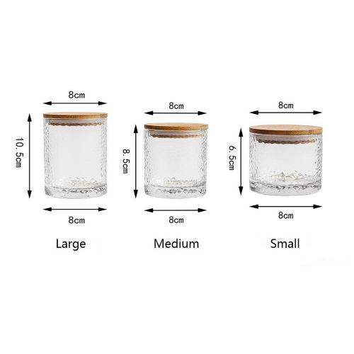 Glass Storage Jar, High Borosilicate Glass, Airtight Sealing Ring, Preserving Jars for Tea Coffee Herb Spices Sugar and More (small 200ml, medium 270ml, large 330ml)