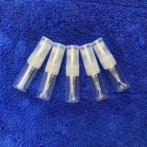 10PCS 3ML 0.1OZ Mini Transparent Empty Glass Spray Bottles with Cap Makeup Water Toner Perfume Storage Holder Refillable Durable Fine Mist Tube Cosmetic Container Jar for Travel Daily Life Use