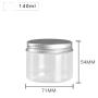 6Pcs 140ml Clear Round Plastic Jars with Aluminium Lid - Empty Cosmetic Containers Bottle Case Pot for Storage Food Sample Lotion Facial Cream Mask Ointment Tea Pill