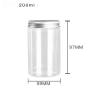 6Pcs 200 Clear Round Plastic Jars with Aluminium Lid - Empty Cosmetic Containers Bottle Case Pot for Storage Food Sample Lotion Facial Cream Mask Ointment Tea Pill