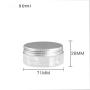 6Pcs 50ml Clear Round Plastic Jars with Aluminium Lid - Empty Cosmetic Containers Bottle Case Pot for Storage Food Sample Lotion Facial Cream Mask Ointment Tea Pill