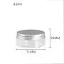 6Pcs 50ml Clear Round Plastic Jars with Aluminium Lid - Empty Cosmetic Containers Bottle Case Pot for Storage Food Sample Lotion Facial Cream Mask Ointment Tea Pill 6Pcs 50ml Clear Round Plastic Jars with Aluminium Lid - Empty Cosmetic Containers Bottle Case Pot for Storage Food Sample Lotion Facial Cream Mask Ointment Tea Pill
