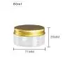 6Pcs 80ml Clear Round Plastic Jars with Aluminium Lid - Empty Cosmetic Containers Bottle Case Pot for Storage Food Sample Lotion Facial Cream Mask Ointment Tea Pill 6Pcs 80ml Clear Round Plastic Jars with Aluminium Lid - Empty Cosmetic Containers Bottle Case Pot for Storage Food Sample Lotion Facial Cream Mask Ointment Tea Pill