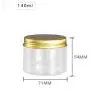 6 Pièces Pots en Plastique Ronds Transparents de 140ml avec Couvercle en Aluminium Doré - Récipients de Rangement Vides pour Cosmétiques, Étuis pour Crèmes, Lotion, Masque, Ointments, Thé, Pilules 6 Pièces Pots en Plastique Ronds Transparents de 140ml avec Couvercle en Aluminium Doré - Récipients de Rangement Vides pour Cosmétiques, Étuis pour Crèmes, Lotion, Masque, Ointments, Thé, Pilules