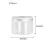 6Pcs 8 oz Clear Round Plastic Jars with Aluminium Lid - Empty Cosmetic Containers Bottle Case Pot for Storage Food Sample Lotion Facial Cream Mask Ointment Tea Pill