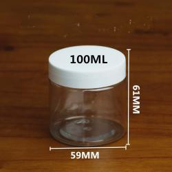 6Pcs 100ml Clear Round Plastic Jars with Plastic Lid - Empty Cosmetic Containers Bottle Case Pot for Storage Food Sample Lotion Facial Cream Mask Ointment Tea Pill